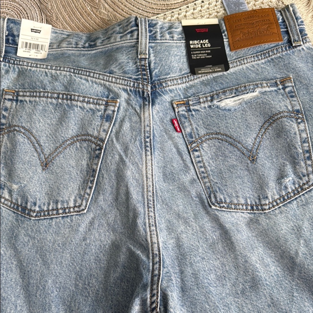 Levi's Light Blue Wide Leg Jeans